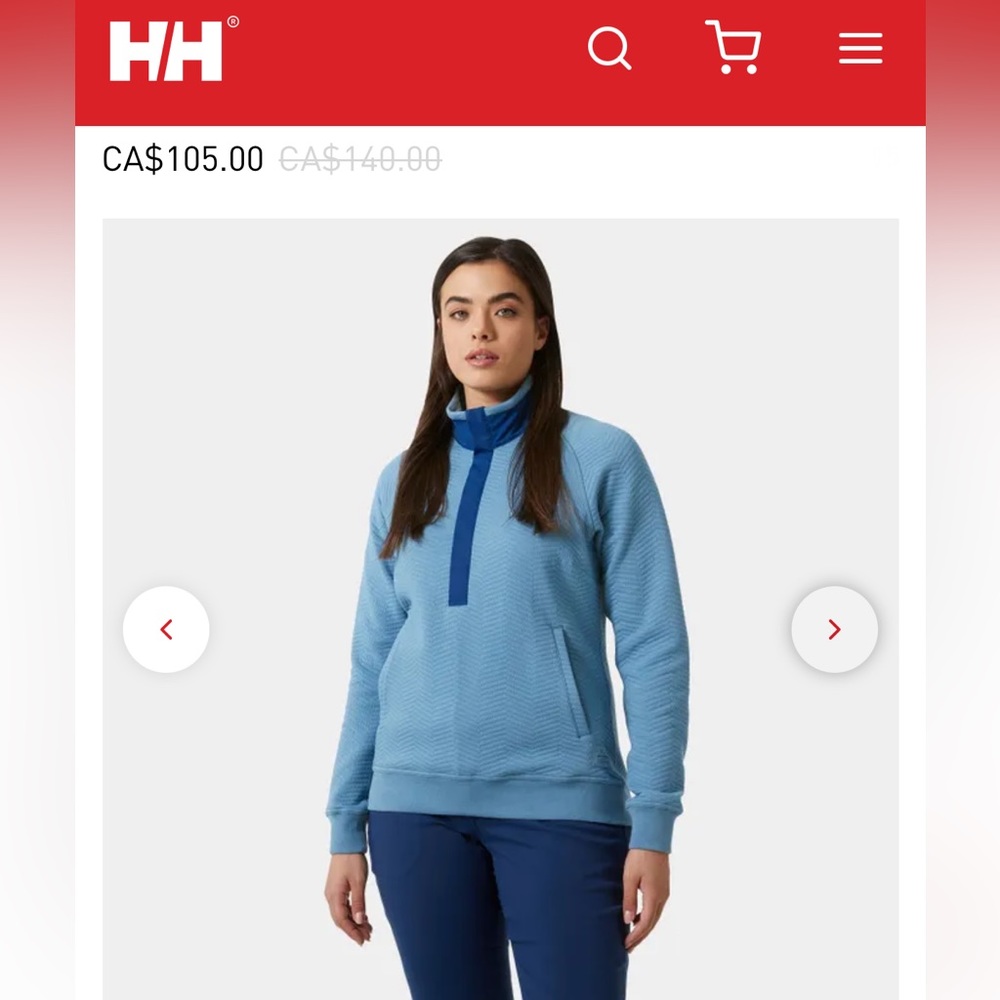 Helly Hansen women small blue fleece